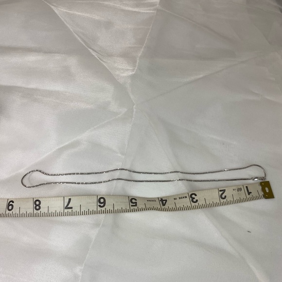 14K WHITE GOLD sparkle chain REAL GOLD 18” - Picture 10 of 15